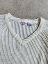 Load image into Gallery viewer, Vintage B.I. Gear Cream V-Neck Sweater (L)
