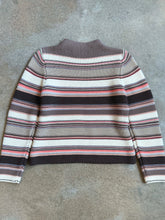 Load image into Gallery viewer, Multi Stripe Knit High Neck Sweater (M)
