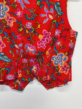 Load image into Gallery viewer, 90s Red Floral Silk Vest (M)
