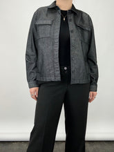 Load image into Gallery viewer, Charcoal Denim Utility Jacket (L)
