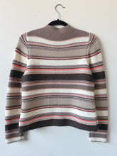 Load image into Gallery viewer, Multi Stripe Knit High Neck Sweater (M)
