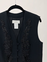 Load image into Gallery viewer, 90s Black Beaded Vest (L)
