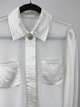 Load image into Gallery viewer, Vintage Ivory Sheer Blouse (M/L)

