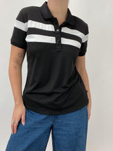 Load image into Gallery viewer, B/W Striped Sporty Polo (L)
