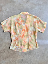 Load image into Gallery viewer, Vintage Sheer Floral Short Sleeve Blouse | Medium
