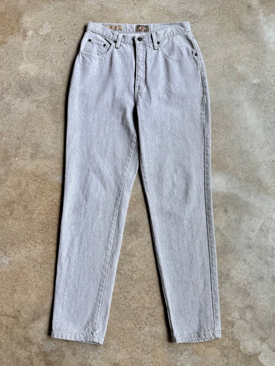 80s Vintage Express High Waisted Grey Jeans (W29