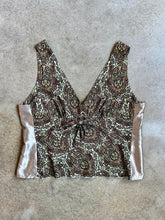 Load image into Gallery viewer, Y2K Nine West Paisley V-Neck Tie Front Tank (L/XL)
