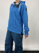 Load image into Gallery viewer, Nike Blue Patched Henley Hoodie (L)
