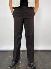 Load image into Gallery viewer, 90&#39;s Brown Cuffed Trousers (W30&quot;)

