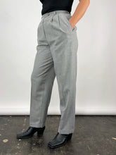 Load image into Gallery viewer, 90&#39;s Grey Wool High Waisted Trousers (W28&quot;)
