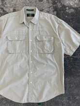 Load image into Gallery viewer, 90s Khaki Short Sleeve Utility Shirt (M)
