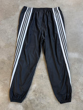 Load image into Gallery viewer, 2000s Adidas Black Nylon Windbreaker Side-Zip Track Pants (XL)
