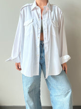 Load image into Gallery viewer, 90s Vintage White Aviator Shirt (XXL)
