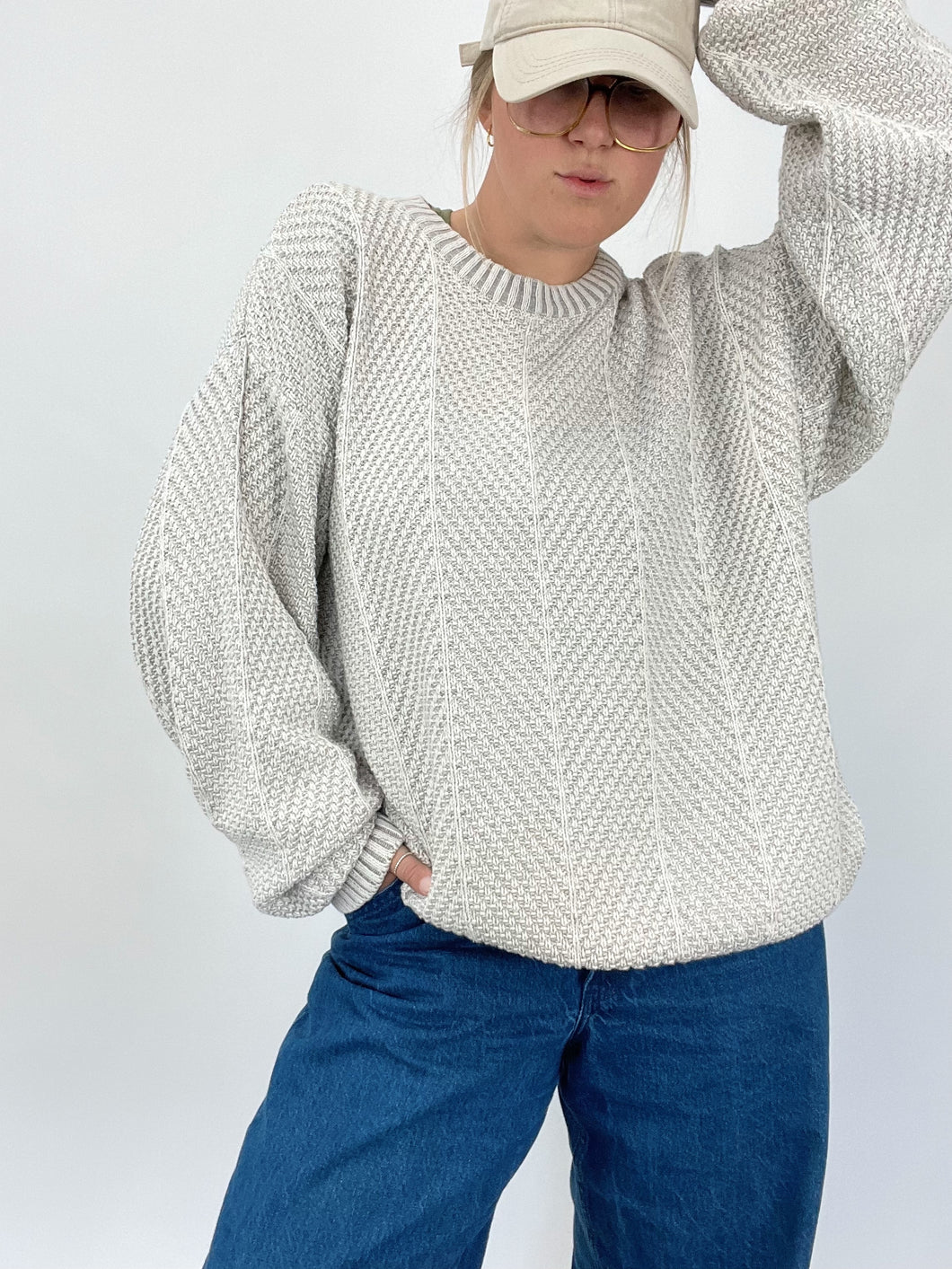 90's Eddie Bauer Cotton Crew Sweater (M)
