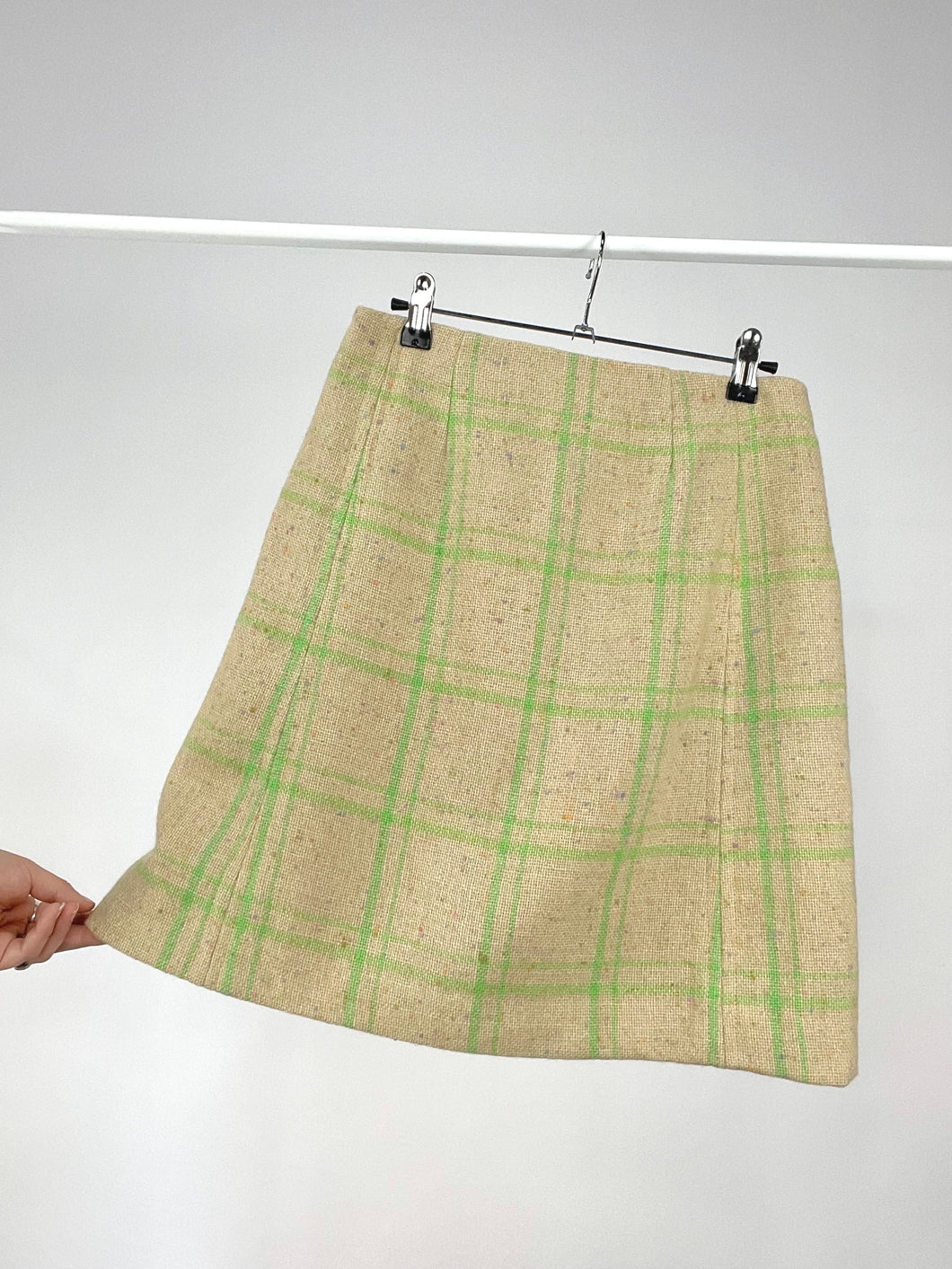 Vintage Pastel Speckled Wool Skirt (W28