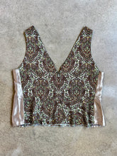 Load image into Gallery viewer, Y2K Nine West Paisley V-Neck Tie Front Tank (L/XL)
