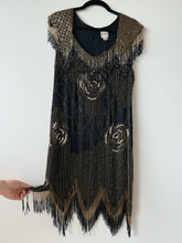 Load image into Gallery viewer, Haute Hippie Silk Beaded Fringe Flapper Dress (S)
