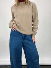 Load image into Gallery viewer, Neutral Cotton Crew Sweater (S)

