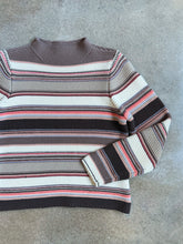 Load image into Gallery viewer, Multi Stripe Knit High Neck Sweater (M)
