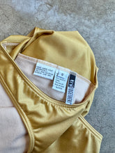 Load image into Gallery viewer, 90s Vintage Together! Gold Metallic Scoop Neck Bodysuit (M)
