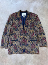 Load image into Gallery viewer, Vintage Alfred Sung Paisley Print Silk Blazer Jacket | Large
