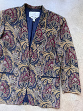 Load image into Gallery viewer, Vintage Alfred Sung Paisley Print Silk Blazer Jacket | Large
