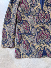 Load image into Gallery viewer, Vintage Alfred Sung Paisley Print Silk Blazer Jacket | Large
