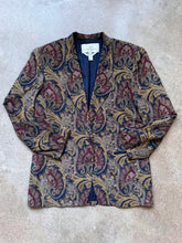 Load image into Gallery viewer, Vintage Alfred Sung Paisley Print Silk Blazer Jacket | Large

