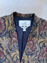 Load image into Gallery viewer, Vintage Alfred Sung Paisley Print Silk Blazer Jacket | Large
