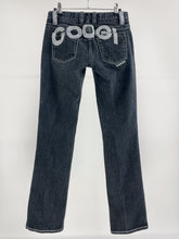 Load image into Gallery viewer, Coogi Embroidered Low Rise Washed Black Jeans (W28&quot;)
