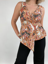 Load image into Gallery viewer, Paisley Asymmetric Wrap Tank (L)
