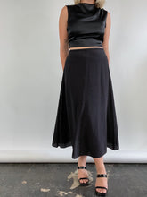 Load image into Gallery viewer, Polka Dot Silk Maxi Skirt (W30&quot;)

