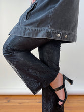 Load image into Gallery viewer, Black Lace Flared Pants (W30&quot;)
