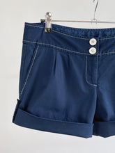 Load image into Gallery viewer, Navy Contrast Stitch Rolled Shorts (W31&quot;)
