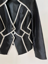 Load image into Gallery viewer, 80&#39;s Black Rhinestone Cut-Out Jacket (M)
