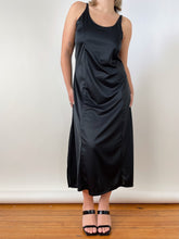 Load image into Gallery viewer, 90&#39;s Black Maxi Slip Dress (M)
