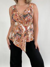 Load image into Gallery viewer, Paisley Asymmetric Wrap Tank (L)
