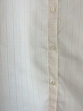 Load image into Gallery viewer, 70&#39;s Neutral Stripe Puff Sleeve Blouse (L)
