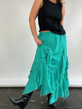 Load image into Gallery viewer, Asymmetric Ruffle Hem Maxi Skirt (W36&quot;)
