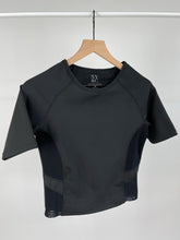 Load image into Gallery viewer, Black Mesh Panel Fitted Tee (S)
