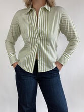Load image into Gallery viewer, Green Multi Stripe Shirt (M)
