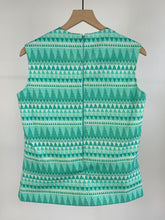 Load image into Gallery viewer, Vintage Green Patterned Sleeveless Top (M)
