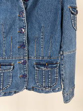 Load image into Gallery viewer, Y2K Fitted Denim Jacket (S)
