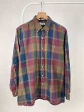 Load image into Gallery viewer, 80&#39;s Dark Plaid Button Down (L)
