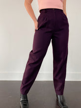 Load image into Gallery viewer, 90&#39;s Purple Wool Trousers (W29&quot;)
