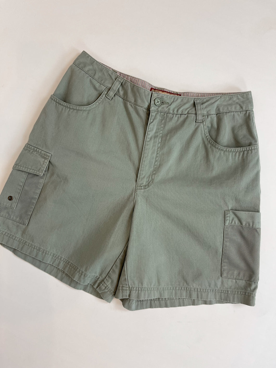 Washed Green Cargo Shorts (W32”)