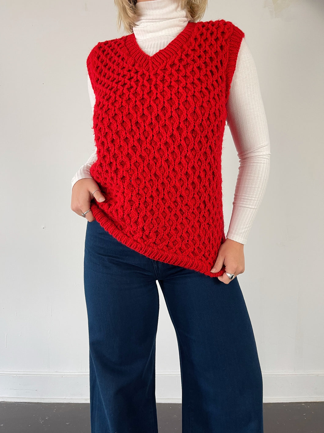 Red Sweater Vest (L)