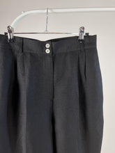 Load image into Gallery viewer, 90&#39;s Black Linen Trousers (W28&quot;)

