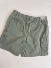 Load image into Gallery viewer, Washed Green Cargo Shorts (W32”)
