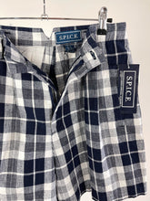 Load image into Gallery viewer, 90s Navy Plaid Shorts (W29&quot;)
